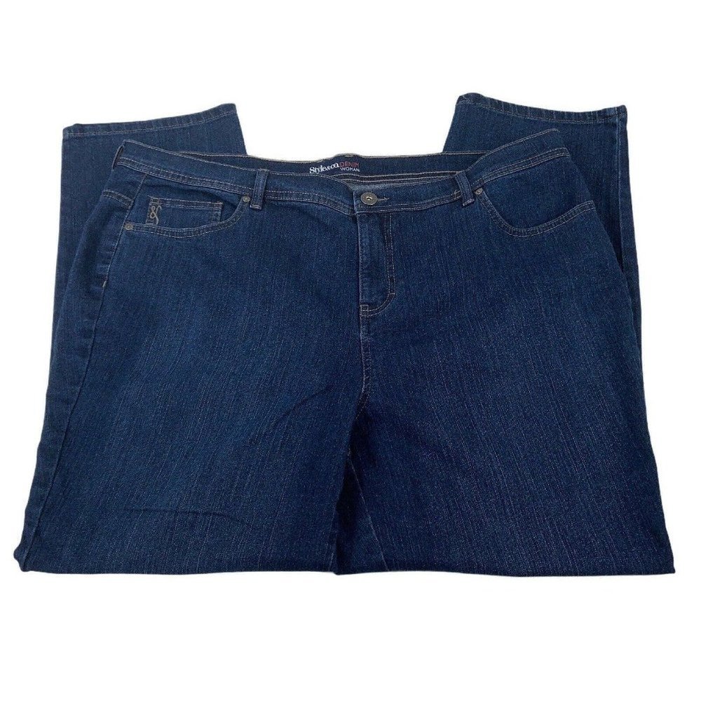 Style&Co Womens Tummy Control Tapered Leg Jeans